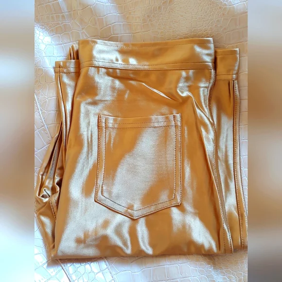 American Apparel Disco Pants in Gold Caramel - Picture 3 of 5